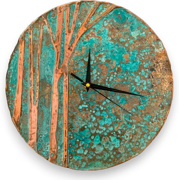 Tree of Time Wall Decor Copper Clock