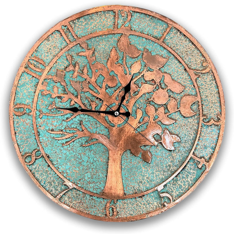 Tree of Time Wall Decor Copper Clock